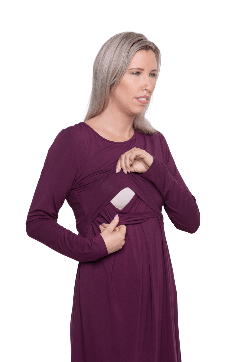 Long sleeve outlet breastfeeding dress